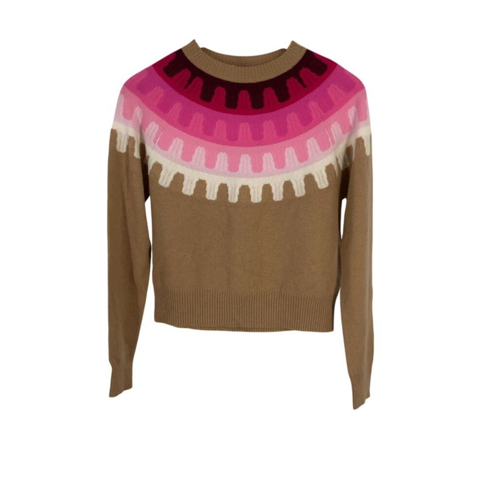 Jumper 1234 Women Rick Rack Crew Brown XS